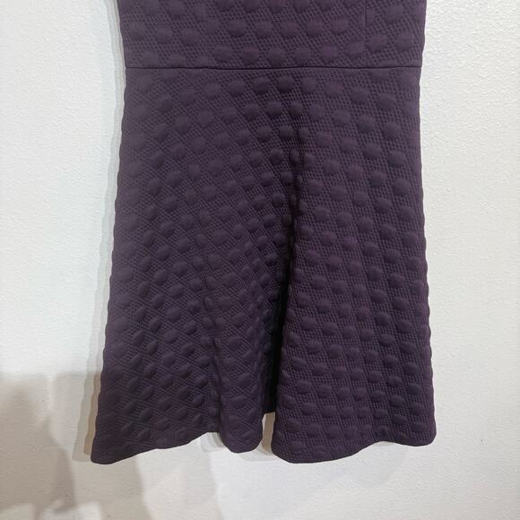 DKNY Eggplant Mini Fit Flare Dress Sz 10 - Picture 4 of 14